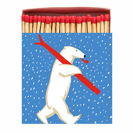 Tändstickor Christmas Skiing Polar Bear